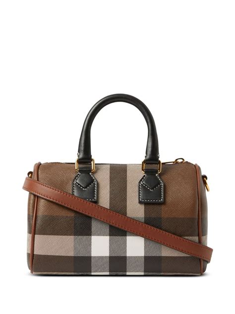 burberry check mini bowling bag|burberry small dark birch bag.